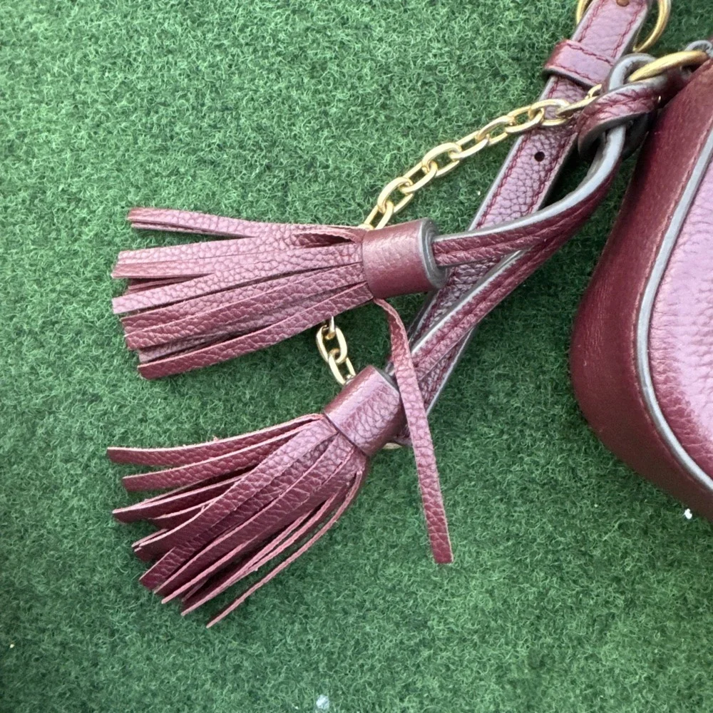 CUTE Tory Burch Miller Crossbody Leather Handbag. Burgundy Color ~Very NICE!